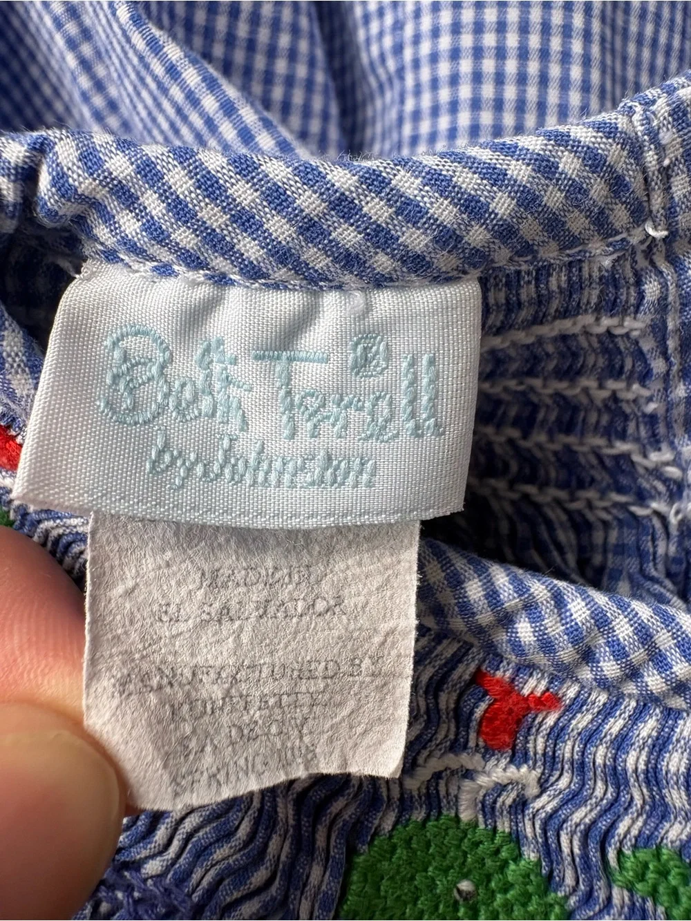 Betti Terell by Johnson paper tag